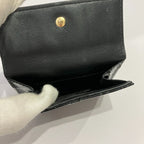 Dior Lady Patent Leather Lotus Wallet Black Pre Owned Handbag — view 8