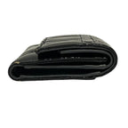Dior Lady Patent Leather Lotus Wallet Black Pre Owned Handbag — view 4