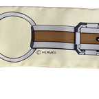 Hermes Grand Tralala Silk Twill Scarf Pink Beige Secondhand — view 7