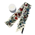Dior Mitzah Silk Scarf White Multicolor Pre Owned
