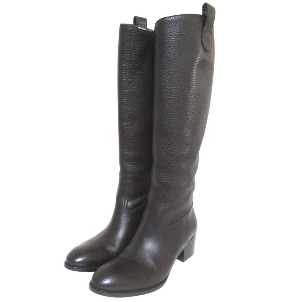 Gucci Sully Cles the Long Boots 35.5 Dark Brown Pre Owned
