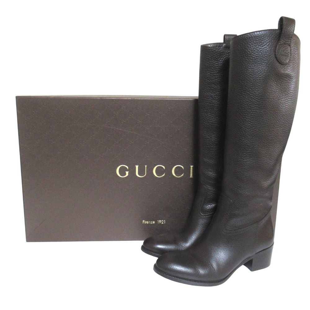 Gucci Sully Cles the Long Boots 35.5 Dark Brown Pre Owned — view 9