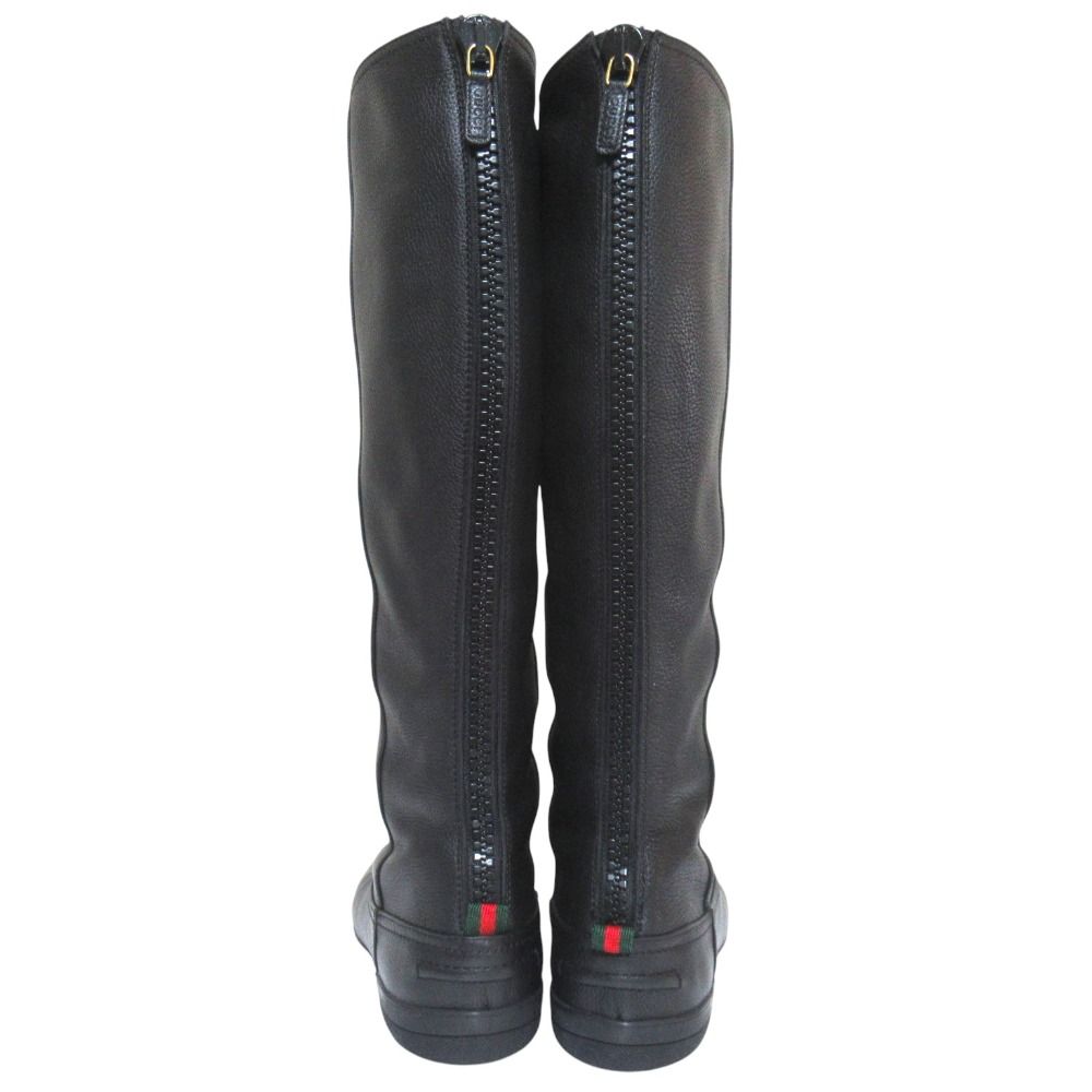 Gucci Sully D'cles the Back Zip Long Boots Black — view 4