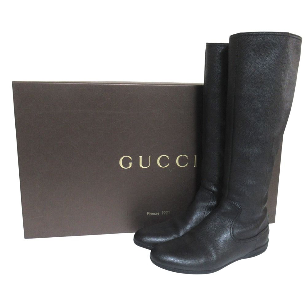 Gucci Sully D'cles the Back Zip Long Boots Black — view 9