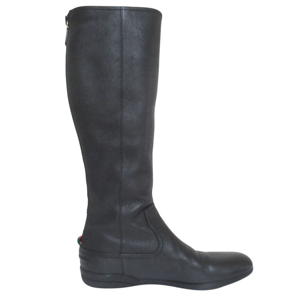 Gucci Sully D'cles the Back Zip Long Boots Black — view 3