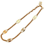 Gucci Vintage Interlocking Chain Belt 65 Gold