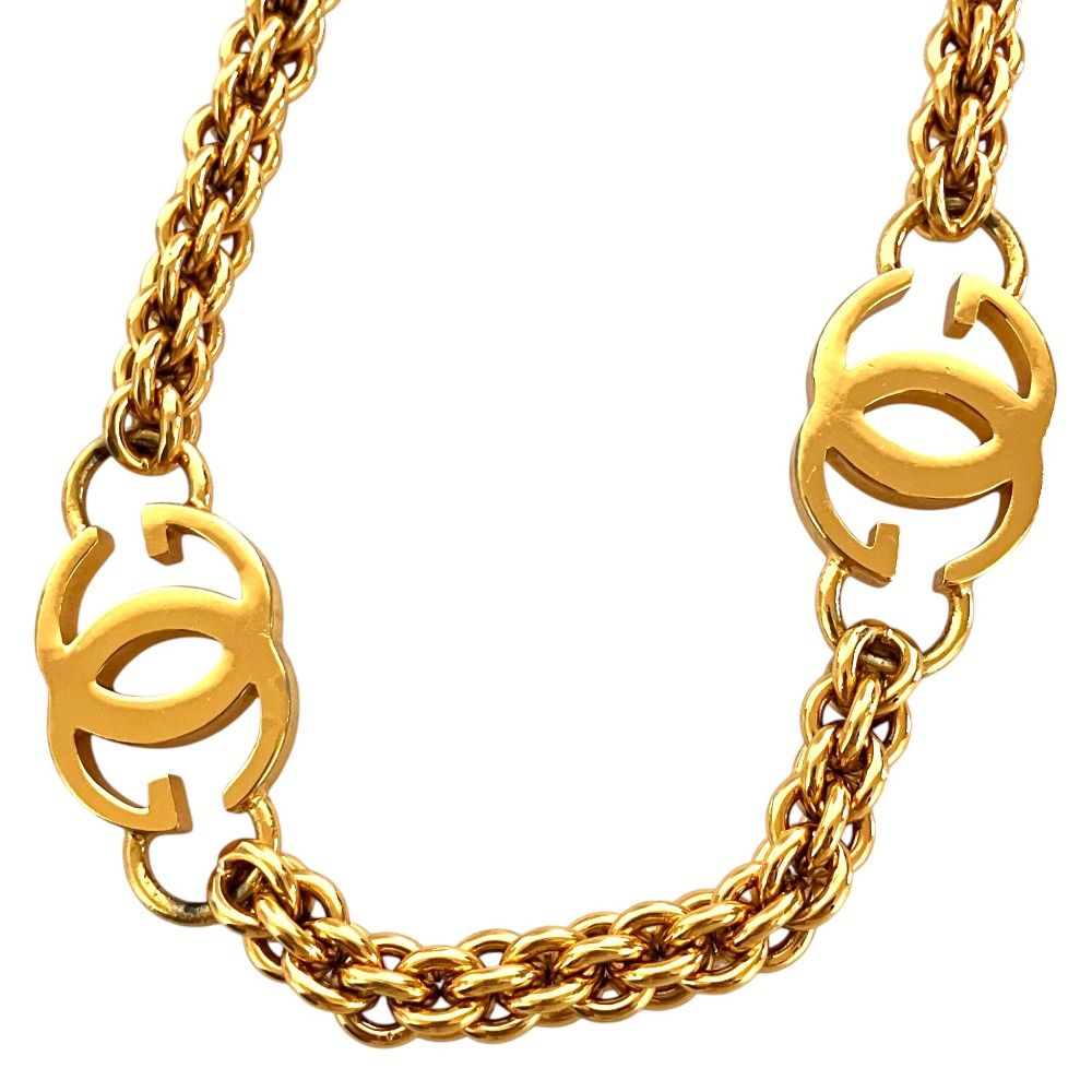 Gucci Vintage Interlocking Chain Belt 65 Gold — view 2