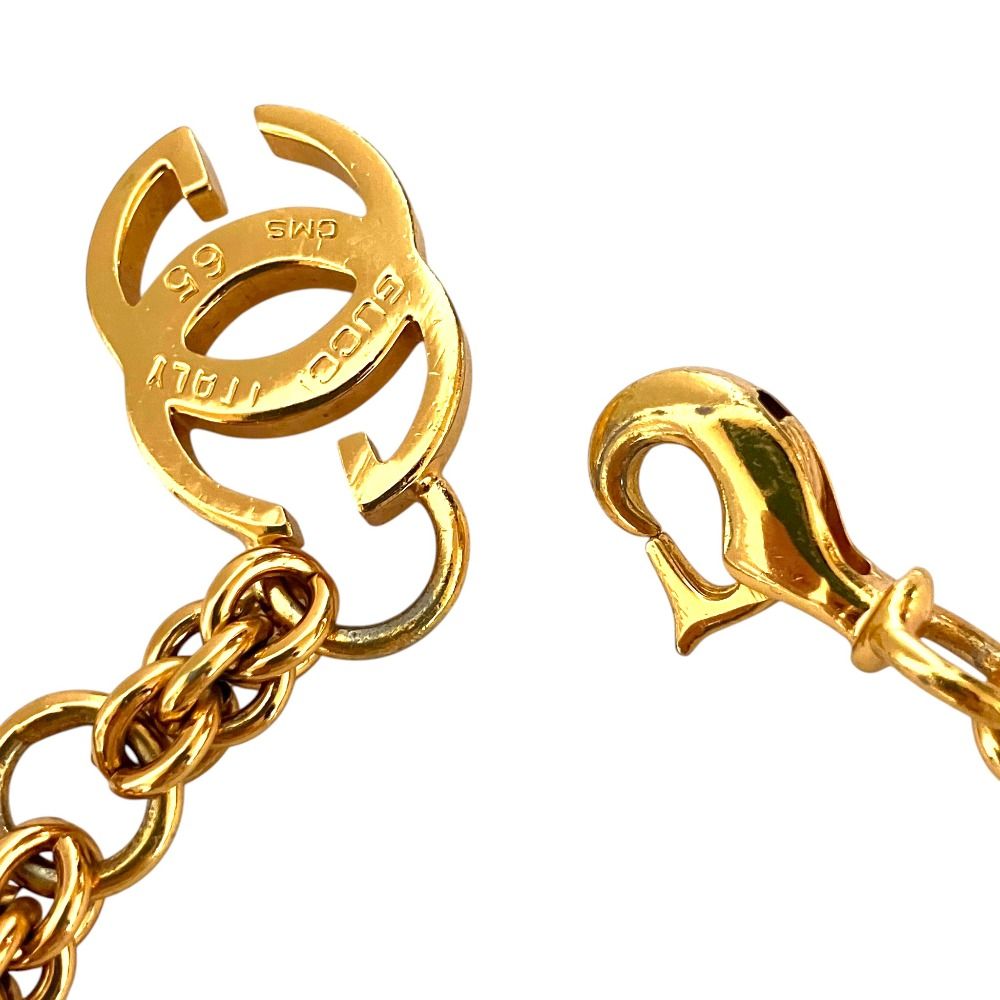 Gucci Vintage Interlocking Chain Belt 65 Gold — view 4