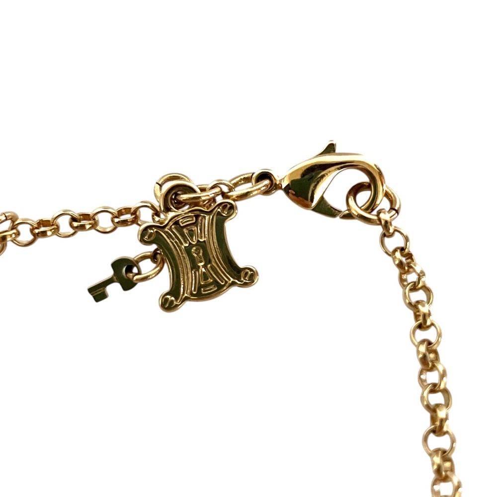 Celine Macadam Heart Charm Bracelet Gold Plated Color Pre Owned — view 3