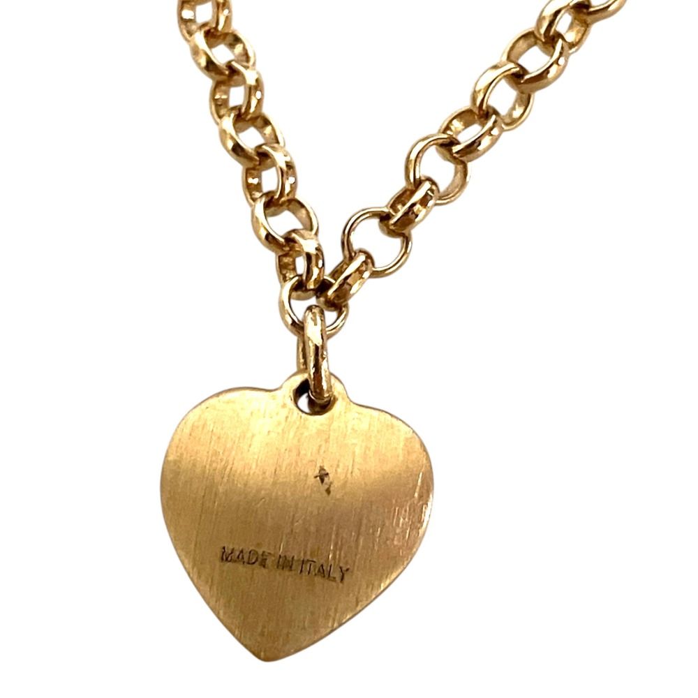 Celine Macadam Heart Charm Bracelet Gold Plated Color Pre Owned — view 2