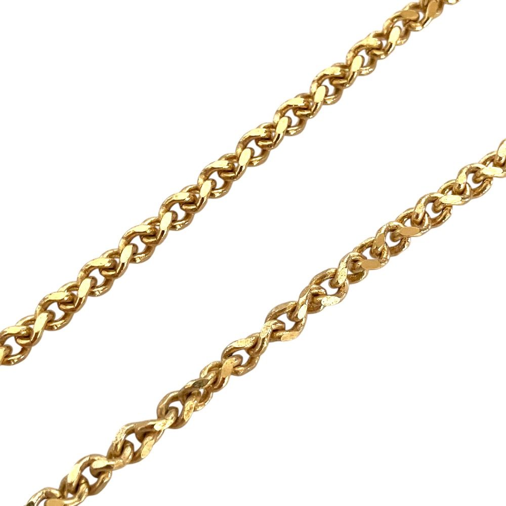 Saint Laurent Vintage Rhinestone Square Top Necklace Gold Plated — view 6