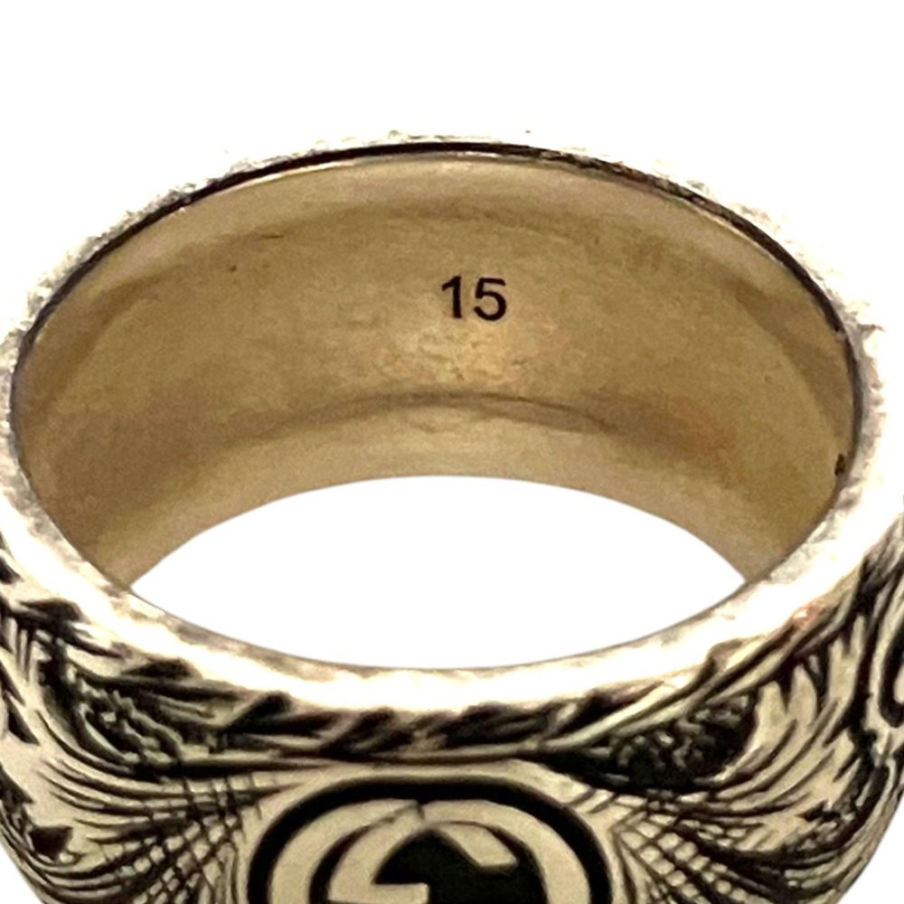 Gucci GG Tiger Head Arabesque Ring 925 Sterling Silver Pre Owned — view 4