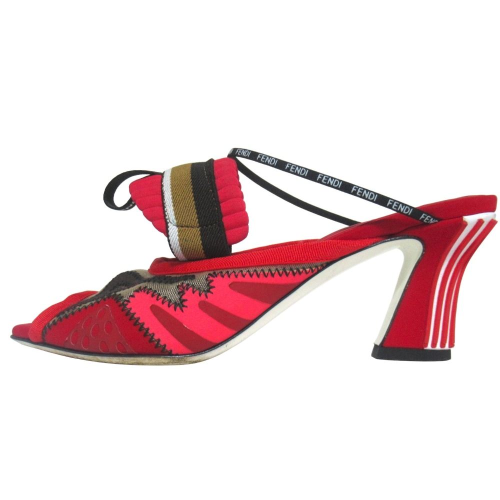 Fendi Embroidered Slingback Sandals — view 2