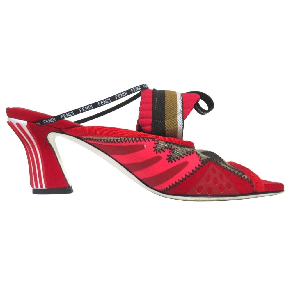 Fendi Embroidered Slingback Sandals — view 3