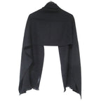 Gucci GG Jacquard Fringe Shawl Black Pre Owned Scarf — view 3