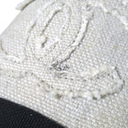 Chanel CC Logo Espadrille Shoes 36 Ivory Black Pre Owned — view 7