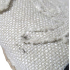 Chanel CC Logo Espadrille Shoes 36 Ivory Black Pre Owned — view 6