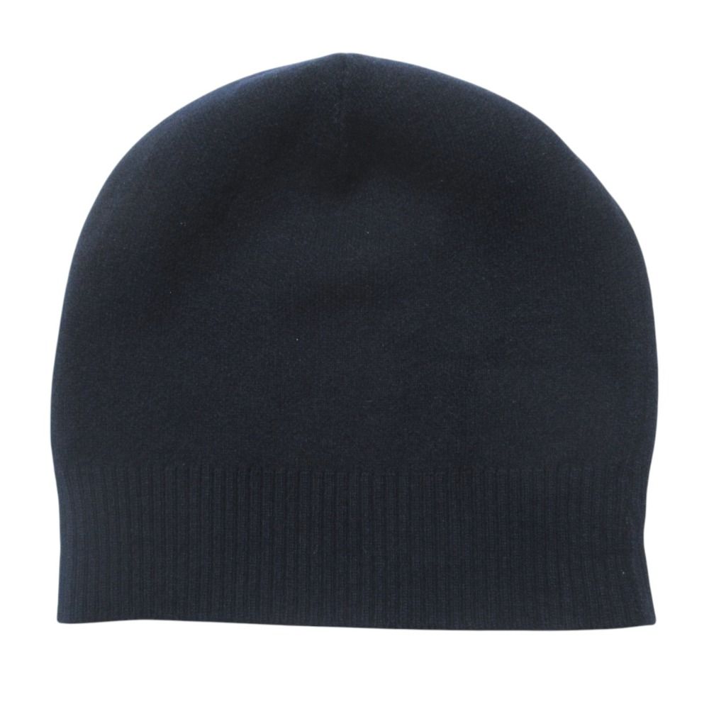 Gucci GG Cashmere Knit Beanie L Navy Beige Pre Owned — view 2
