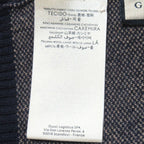 Gucci GG Cashmere Knit Beanie L Navy Beige Pre Owned — view 4