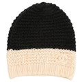 Chanel CC Logo Bicolor Cashmere Knit Beanie Black White Pre Owned