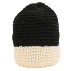 Chanel CC Logo Bicolor Cashmere Knit Beanie Black White Pre Owned — view 9