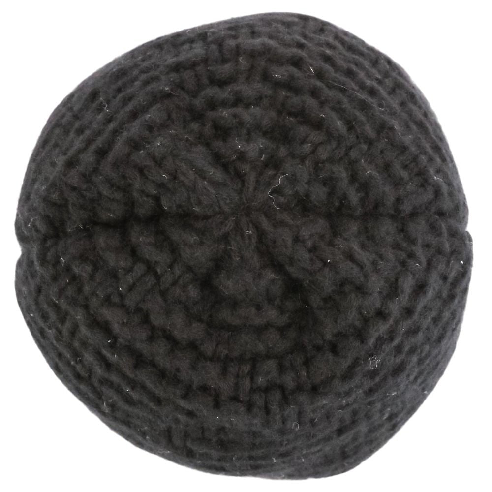 Chanel CC Logo Bicolor Cashmere Knit Beanie Black White Pre Owned — view 5