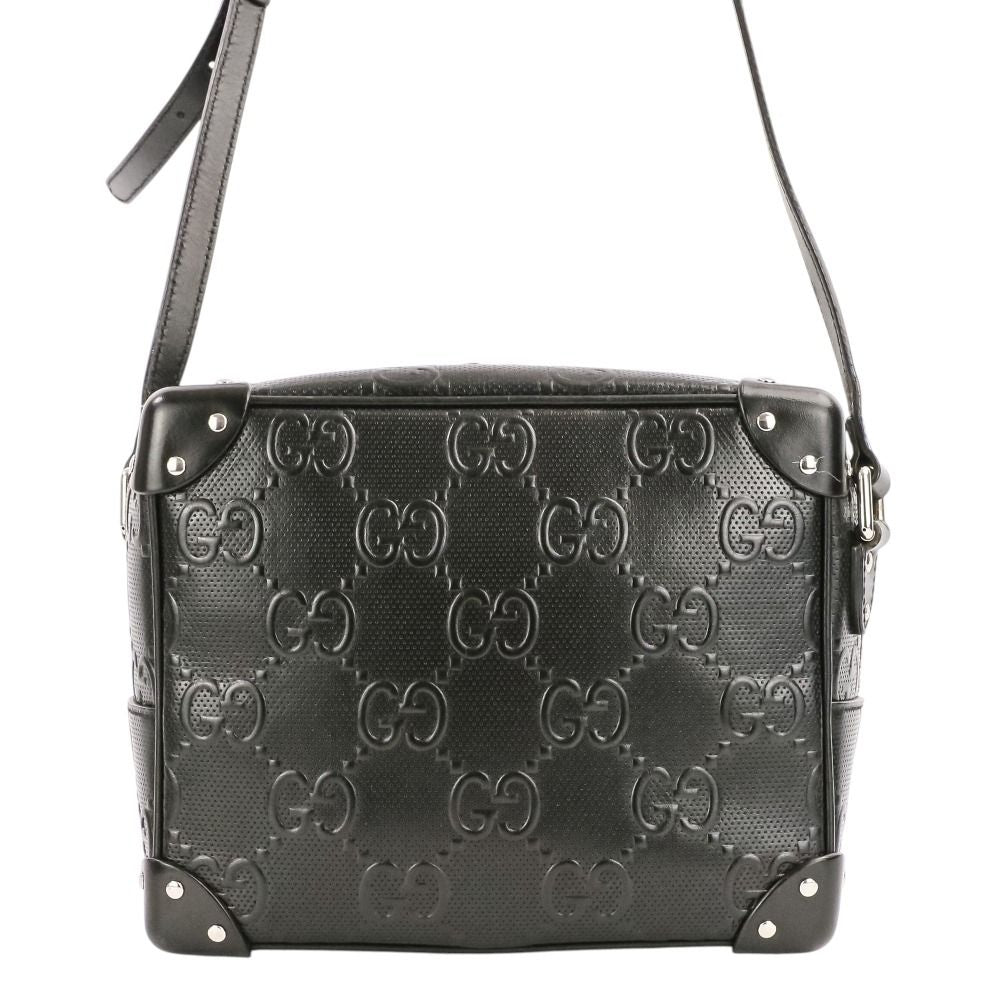 Gucci GG Embossed Soft Trunk Shoulder Bag Black / Pre Owned — view 2