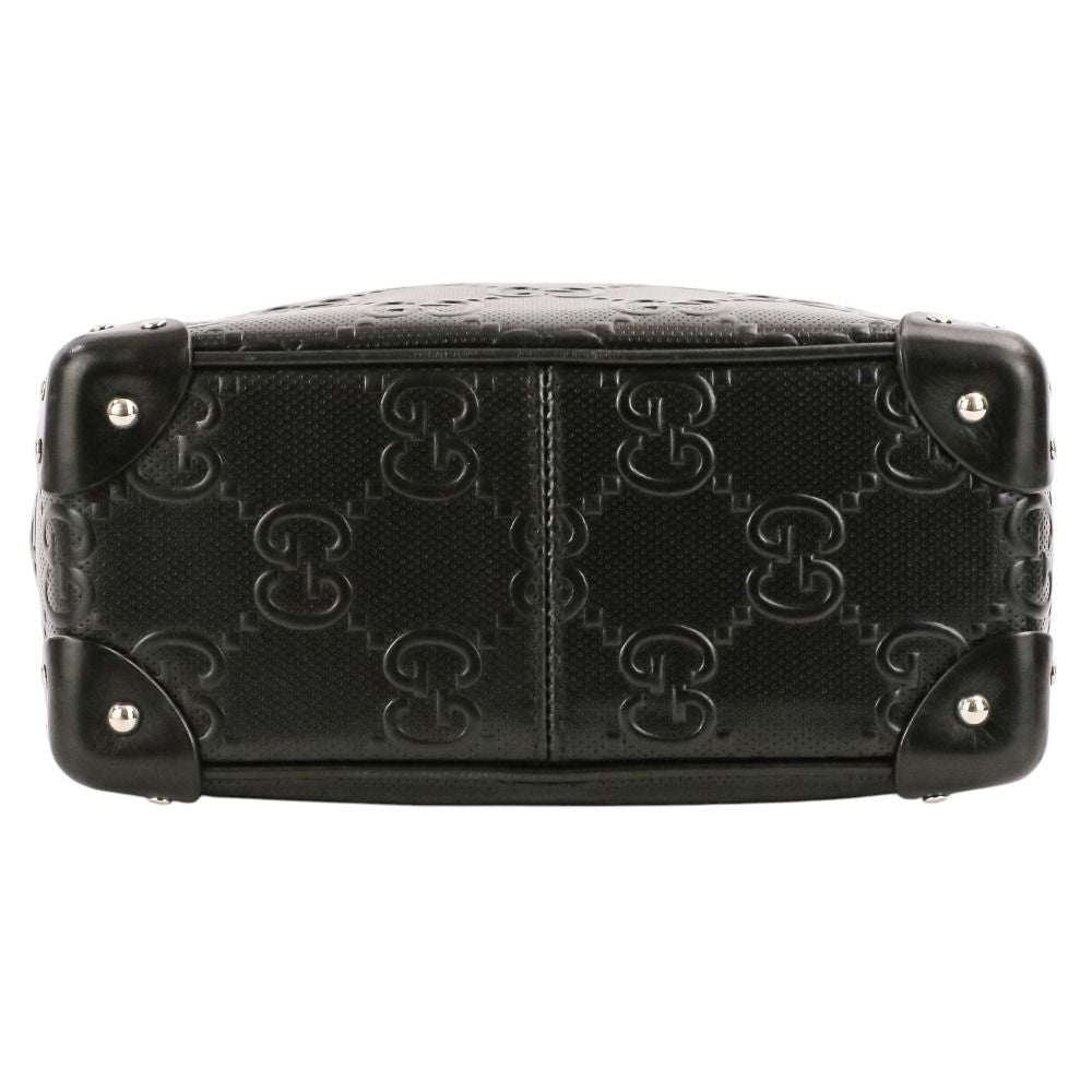 Gucci GG Embossed Soft Trunk Shoulder Bag Black / Pre Owned — view 6