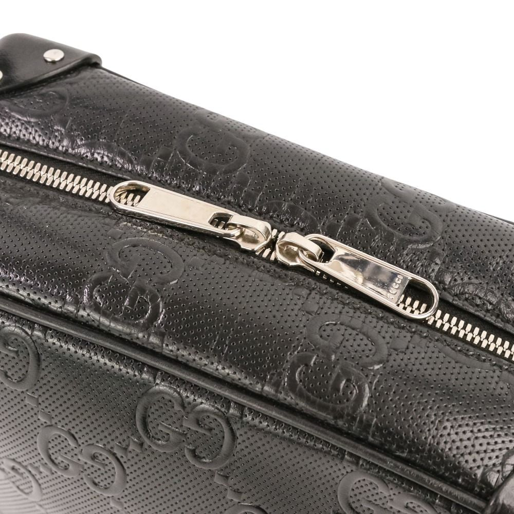 Gucci GG Embossed Soft Trunk Shoulder Bag Black / Pre Owned — view 8
