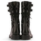 Dior D-trap Leather Mesh Lace Up Boots Black Pre Owned — view 4