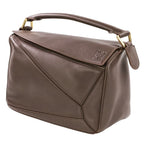Loewe Small Featherlight Puzzle in Nappa Lambskin Shoulder Bag Dark Brown — view 5