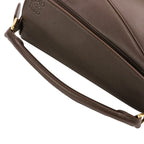 Loewe Small Featherlight Puzzle in Nappa Lambskin Shoulder Bag Dark Brown — view 7