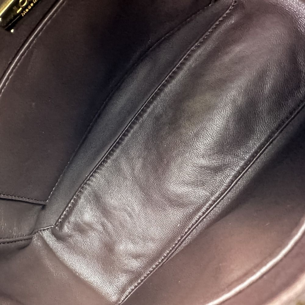 Loewe Small Featherlight Puzzle in Nappa Lambskin Shoulder Bag Dark Brown — view 9