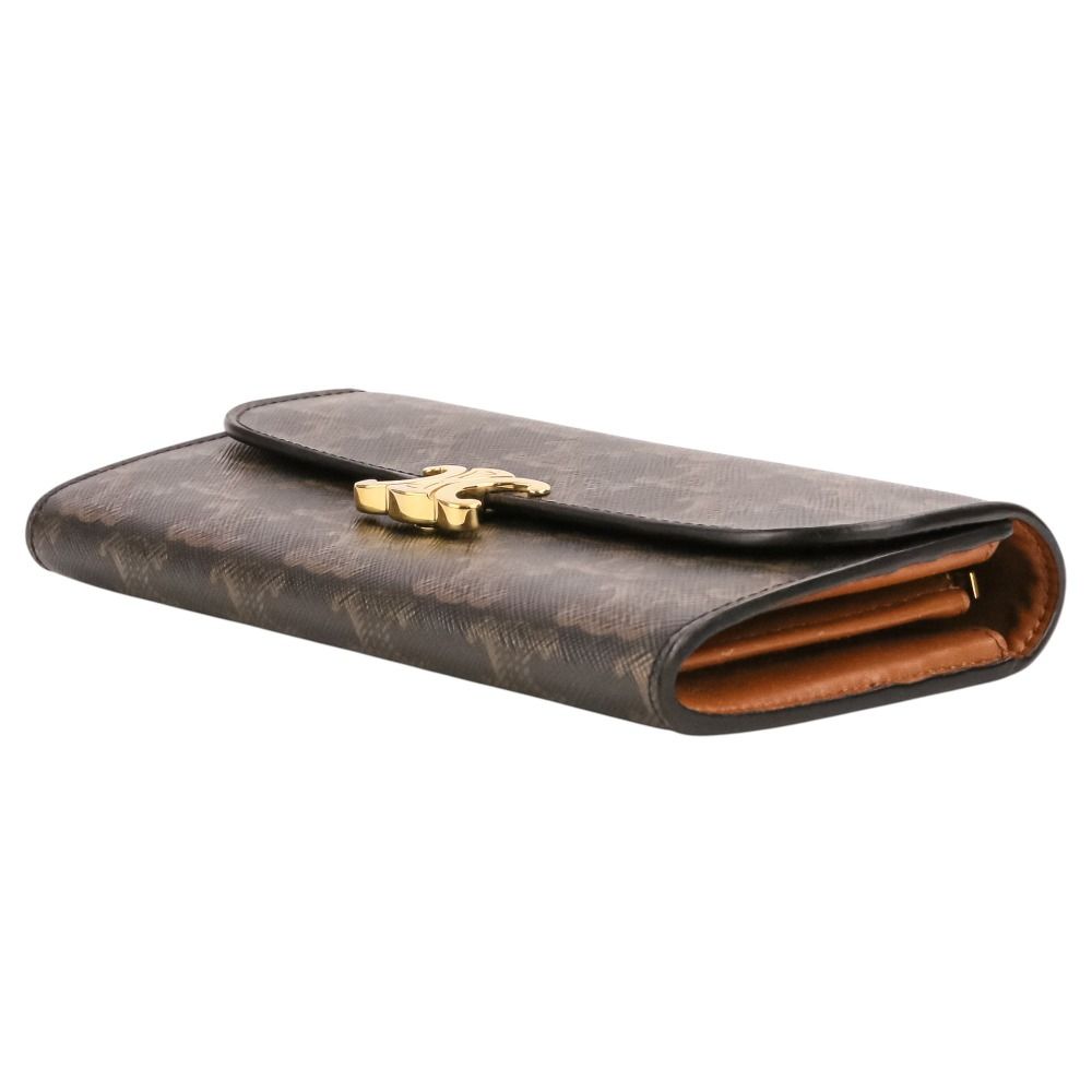 Celine Triomphe Wallet Brown Pre Owned — view 3