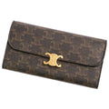 Celine Triomphe Wallet Brown Pre Owned