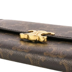 Celine Triomphe Wallet Brown Pre Owned — view 6