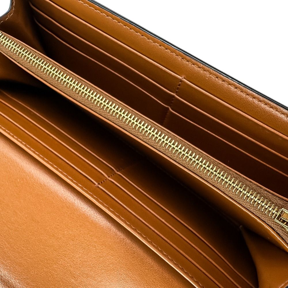 Celine Triomphe Wallet Brown Pre Owned — view 9