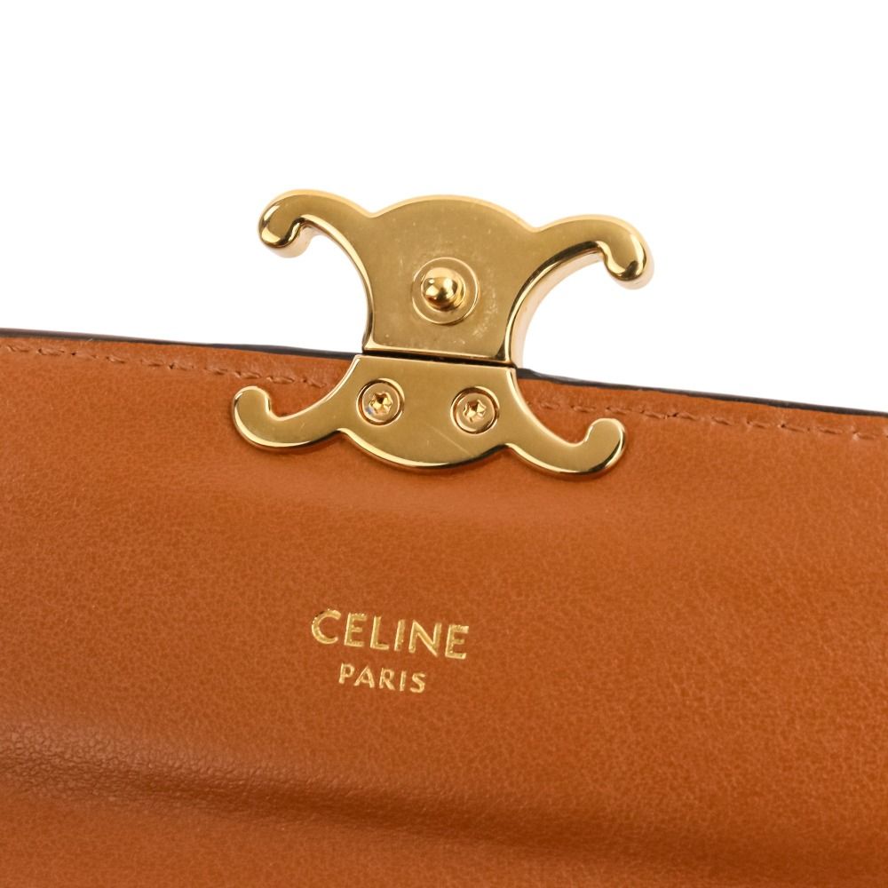 Celine Triomphe Wallet Brown Pre Owned — view 8