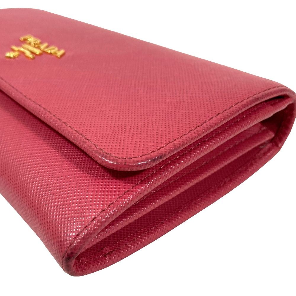 Prada Saffiano Leather Bifold Wallet Pink — view 4