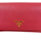 Prada Saffiano Leather Bifold Wallet Pink — view 8