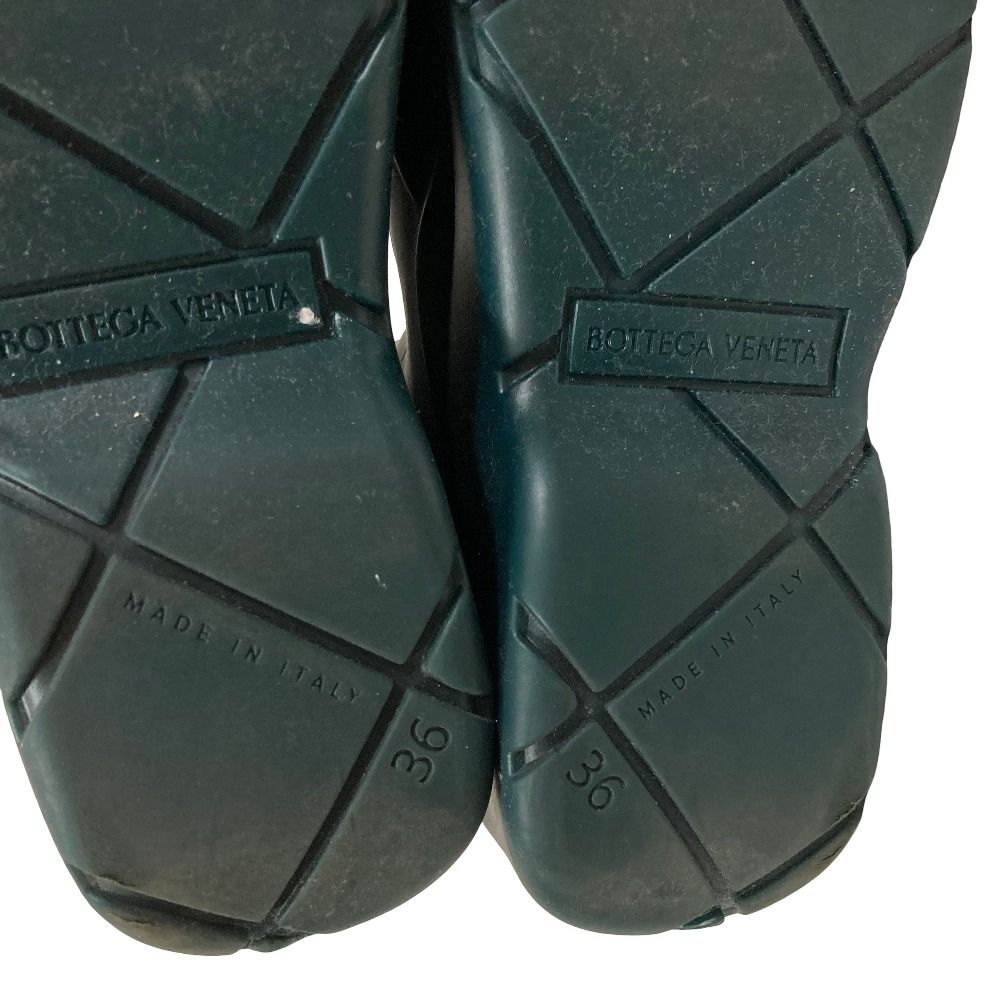 Bottega Veneta Paddle Short Boots 36 Dark Green Pre Owned — view 8