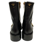 Dior D-Matelasse Leather Ankle Boots Black Pre Owned — view 5