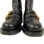 Dior D-Matelasse Leather Ankle Boots Black Pre Owned — view 8