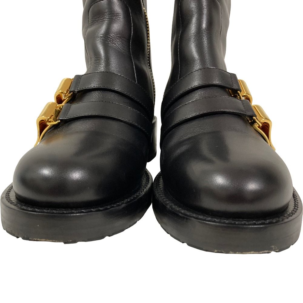 Dior D-Matelasse Leather Ankle Boots Black Pre Owned — view 8