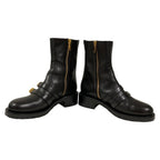 Dior D-Matelasse Leather Ankle Boots Black Pre Owned — view 4