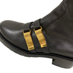 Dior D-Matelasse Leather Ankle Boots Black Pre Owned — view 7