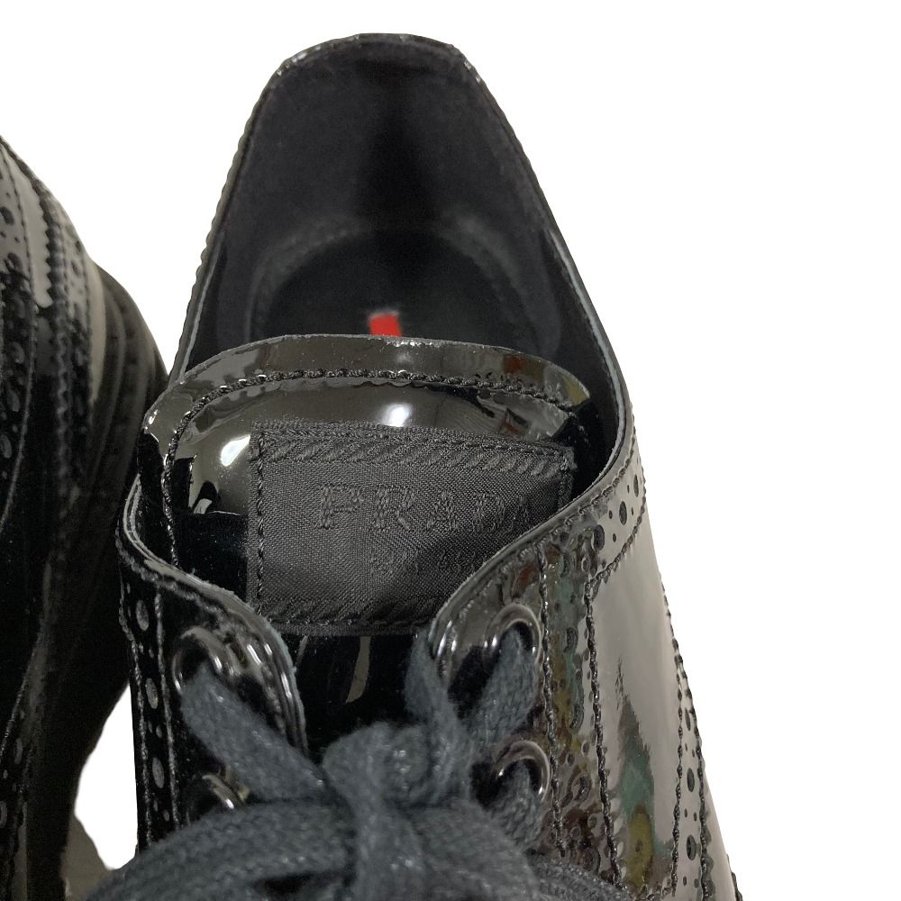 Prada Sports Wing Tip Dress Sneakers 38 Black — view 7