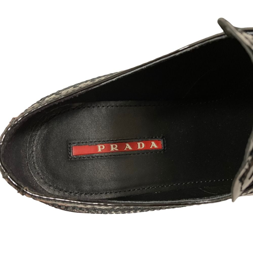 Prada Sports Wing Tip Dress Sneakers 38 Black — view 8