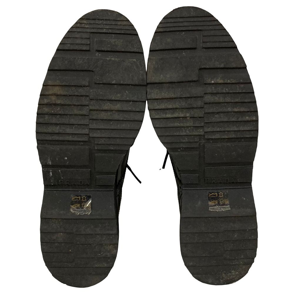Prada Sports Wing Tip Dress Sneakers 38 Black — view 6