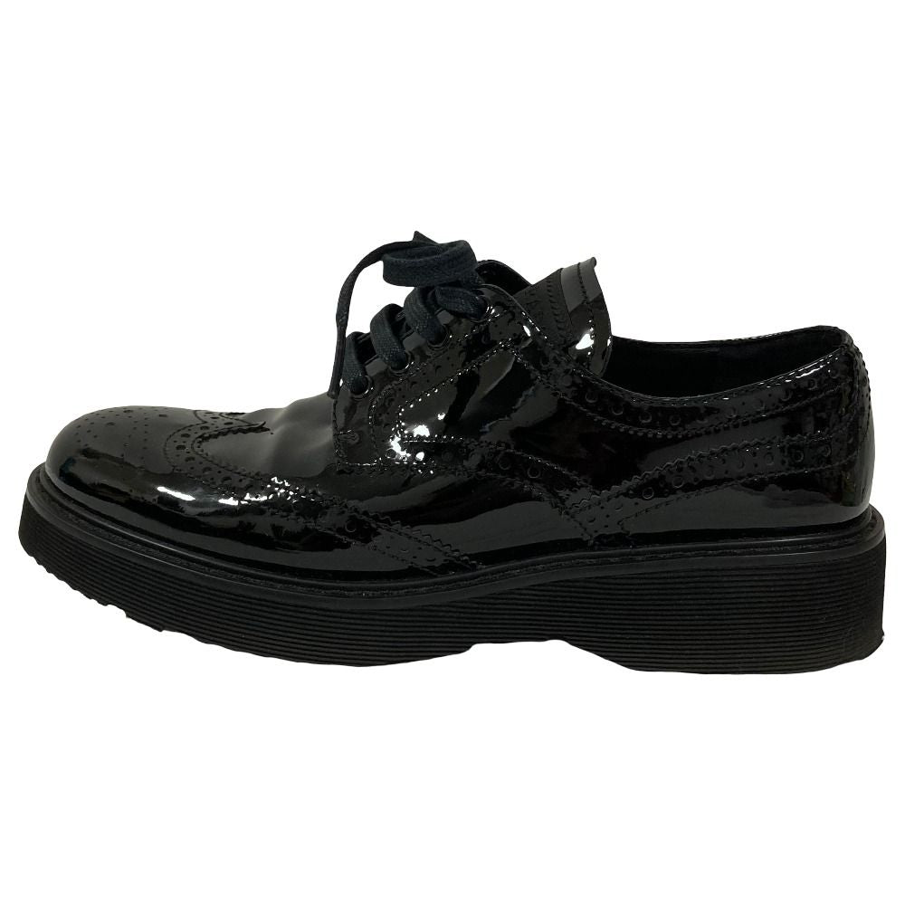 Prada Sports Wing Tip Dress Sneakers 38 Black — view 2